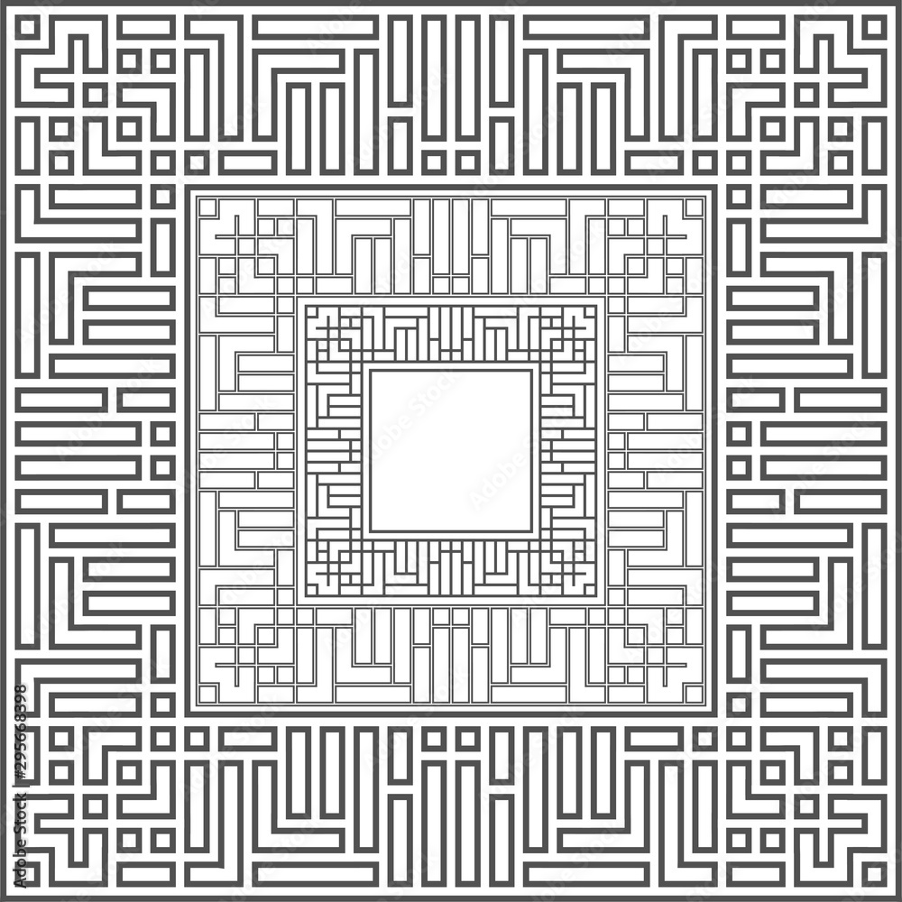 Abstract black maze frame. Greek style. Abstract black maze frame. Greek style.