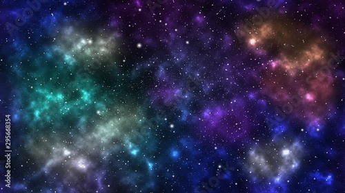 Wallpaper Mural Video of spaceflight. Deep space background. Blue colors. 4K resolution.  Torontodigital.ca