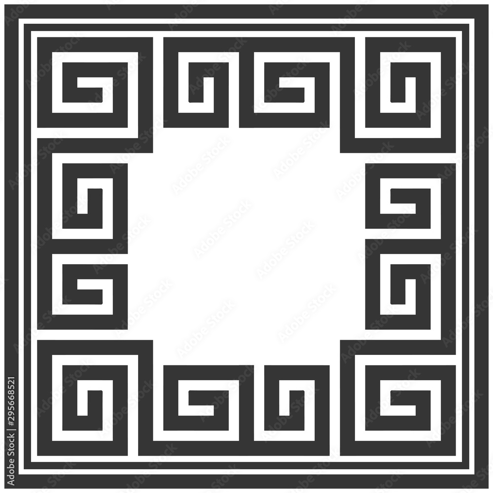Abstract black maze frame. Greek style. Abstract black maze frame. Greek style.