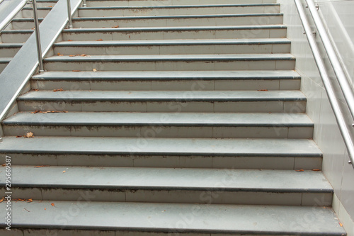 Stairs from the underpass goes up