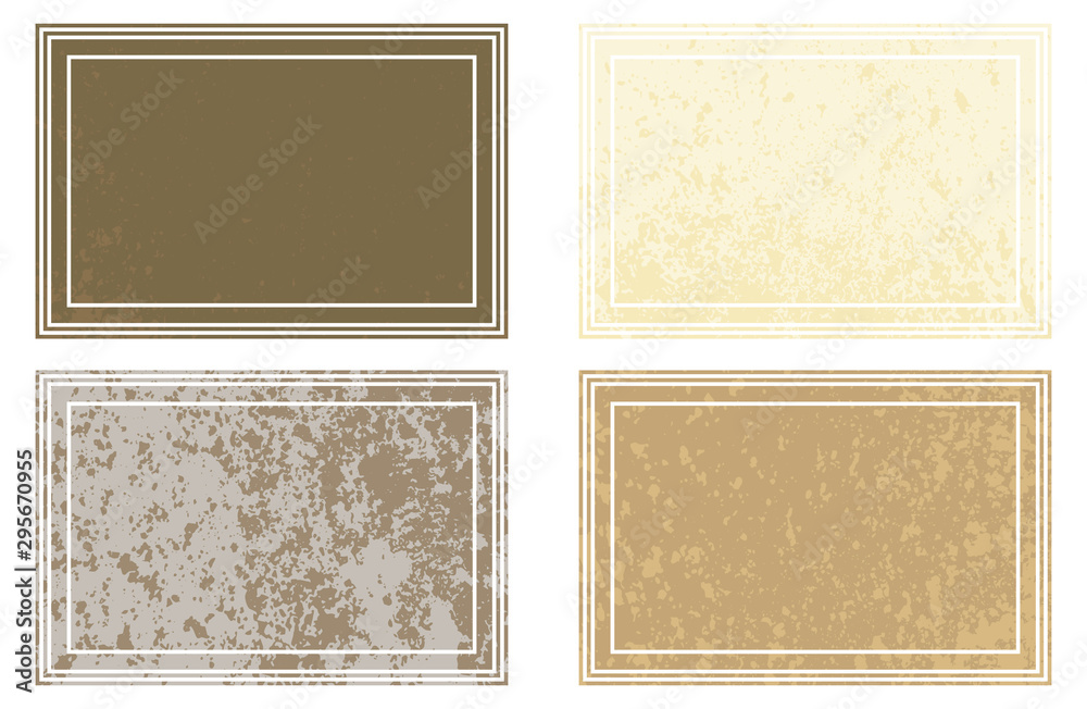 Set of templates of color rectangle retro vintage grunge frames for greetings, promotion and price. Vector elements with scratched effect  for posters, sites, web, shops, websites, labels, design.