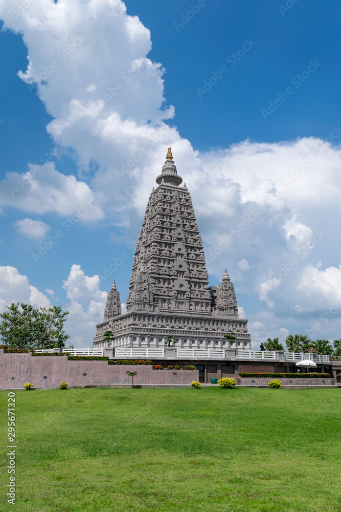 Bodh Gaya, Mahabodhi Temple or Wat Panyanantharam, The famous place is known for its monuments marking important moments in the Buddha’s life such as birth and enlightenment in Pathum Thani, Thailand.