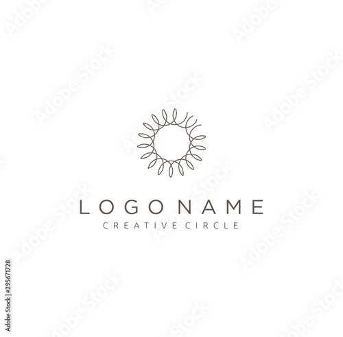 Abstract pattern geometric logo Design Vector Stock . Circle sun Logo line © blueberry 99d