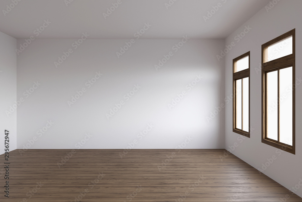 Realistic mock up of empty interior room apartment. 3d render Realistic mock up of empty interior room apartment. 3d render