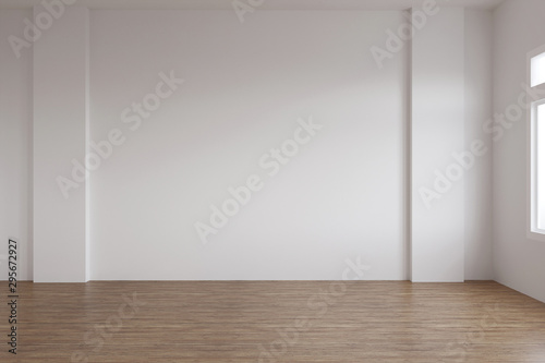 Realistic mock up of empty interior room apartment. 3d render