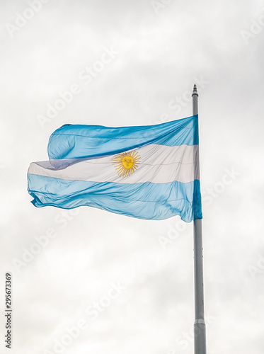 flag of argentina against the sky