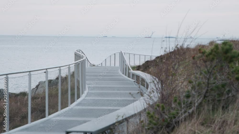 The Atlantic Ocean Road of West Norway shot with handheld look