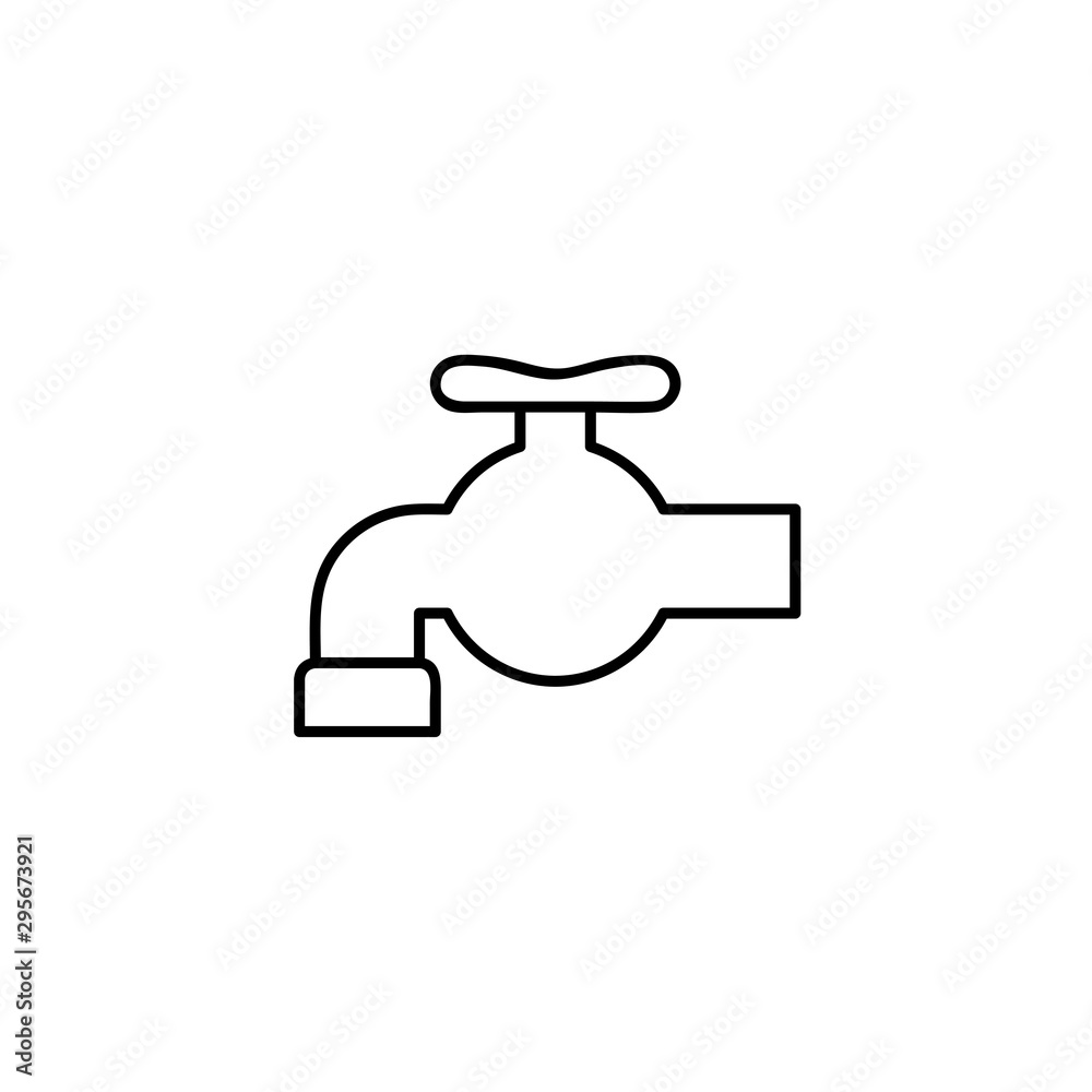 Faucet icon in trendy outline style design. Vector graphic illustration. Suitable for website design, logo, app, and ui. EPS 10. Faucet icon in trendy outline style design. Vector graphic illustration. Suitable for website design, logo, app, and ui. EPS 10.