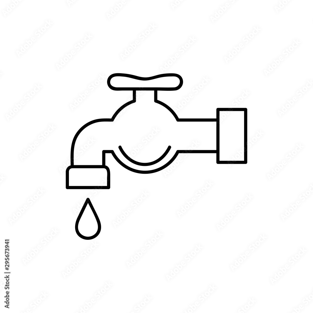faucet icon. Simple thin line, outline vector of Laundry icons for UI and UX, website or mobile application faucet icon. Simple thin line, outline vector of Laundry icons for UI and UX, website or mobile application