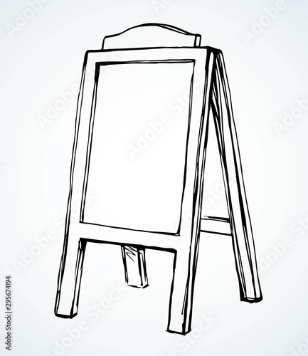Menu board in a cafe. Vector drawing