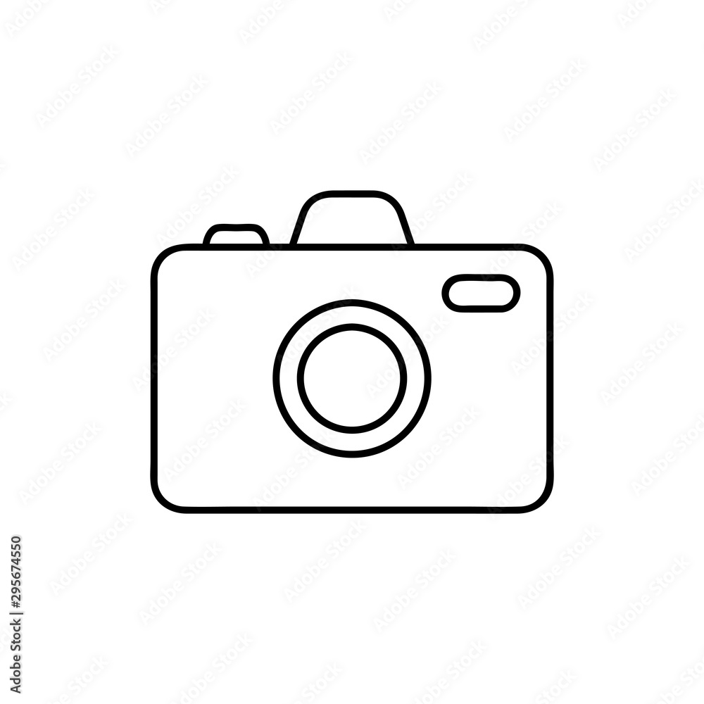 Camera list vector icon. Photo line vector icon for websites and mobile minimalistic flat design.