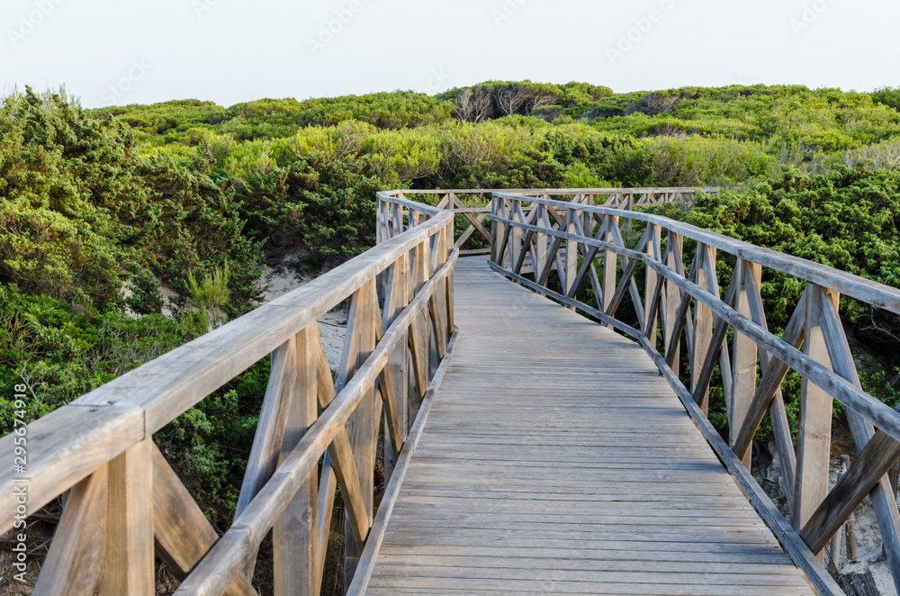 PASARELA MADERA HACIA EL MAR MEDITERRANEO PLAYA MURO PRECIOSA 2017