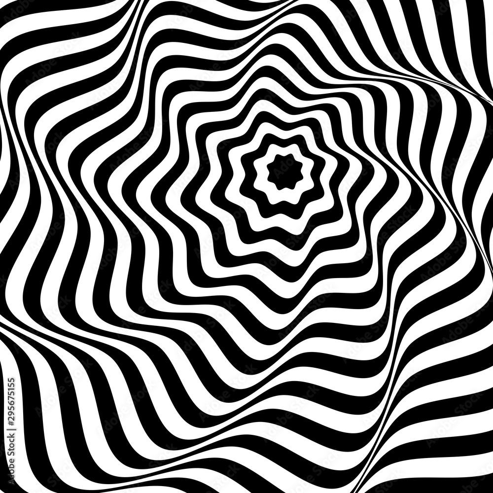 Optical art. Optical illusion 3d background Optical art. Optical illusion 3d background