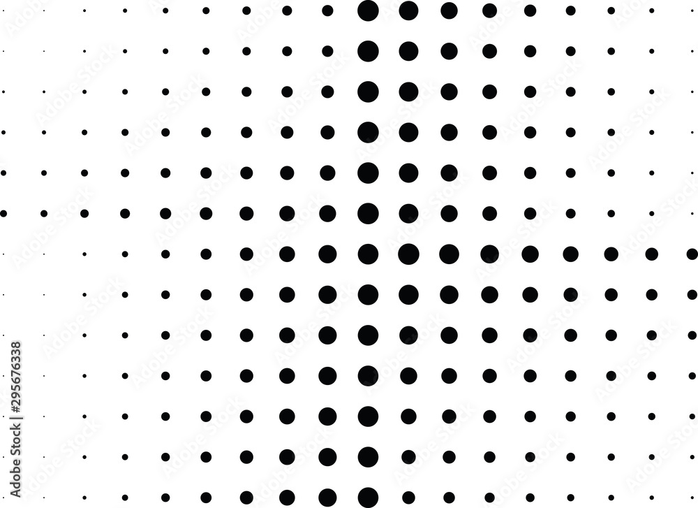 Abstract halftone dotted background. Monochrome pattern with dot and circles.  Vector modern pop art texture for posters, sites, business cards, cover postcards, interior design, labels, stickers.