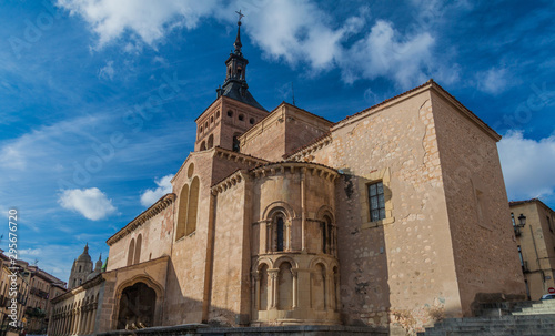View of San Martin church in the old town of Segovia  Spain