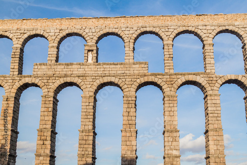 View of the Roman Aqueduct in Segovia  Spain