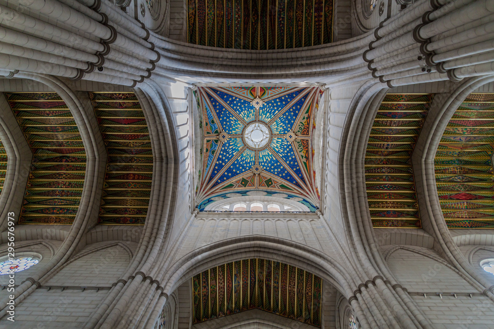 Fototapeta premium Interior of Almudena Cathedral in Madrid, Spain