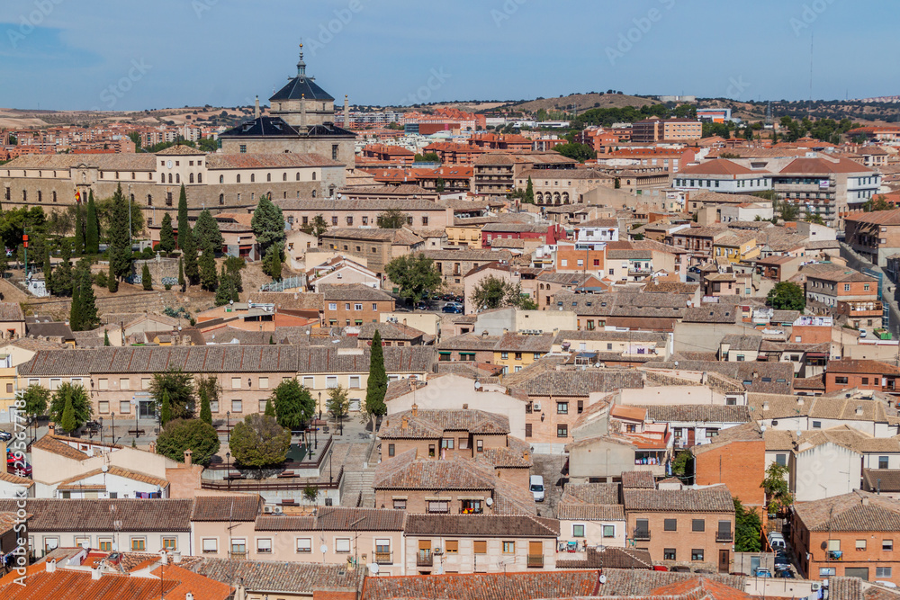 Cityscape of Toledo with Hospital de Tavera (Hospital de San Juan Bautista), Spain