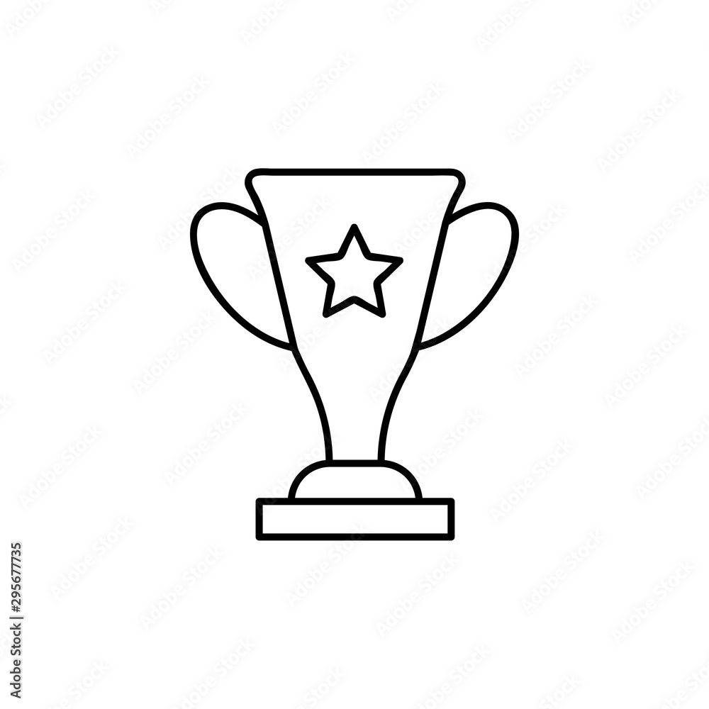 Trophy Cup Vector Line Icon. Winner's Cup Symbol, Pictogram, Sign. Light Abstract Geometric Background. Editable Stroke. Adjust Line Weight. Trophy Cup Vector Line Icon. Winner's Cup Symbol, Pictogram, Sign. Light Abstract Geometric Background. Editable Stroke. Adjust Line Weight.