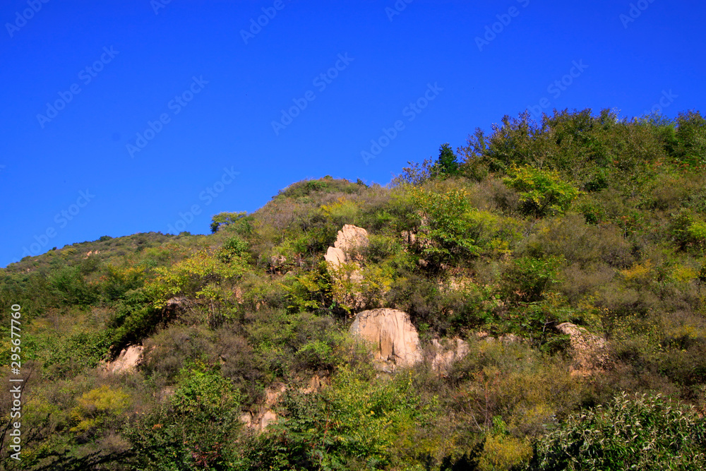 mountain scenery is in a geological park