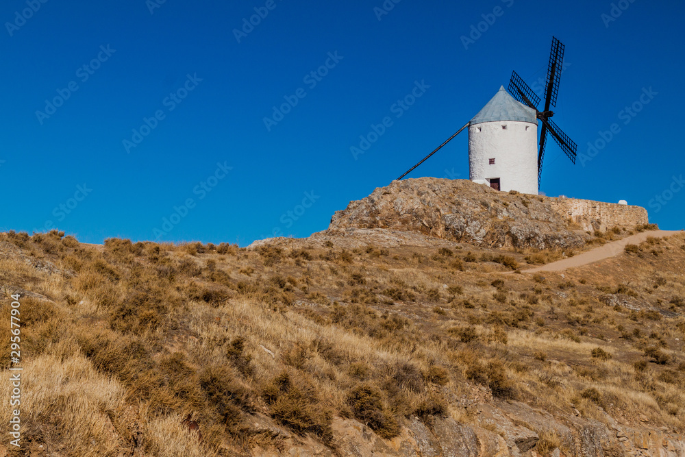 One of windmills located in Consuegra village, Spain