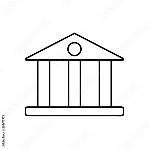 Bank line icon. Line icons with flat design elements on white background. Symbol for your web site design, logo, app, UI. Vector illustration, EPS