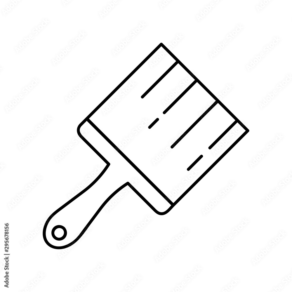 Web line icon. Brush for painting and construction works. outline vector sign, linear pictogram isolated on white. logo illustration Web line icon. Brush for painting and construction works. outline vector sign, linear pictogram isolated on white. logo illustration
