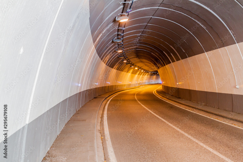 Obraz premium Road tunnel in Arinsal village, Andorra