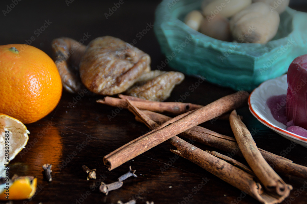 Conceptual still life showing Fall season theme Conceptual still life showing Fall season theme