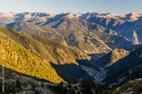 Mountains around Arinsal valley in Andorra photo