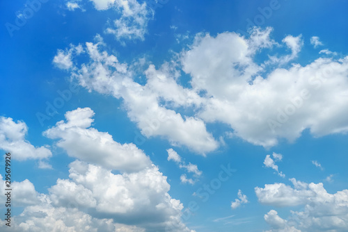 Cloudy in the blue sky background   cloudscape picture.
