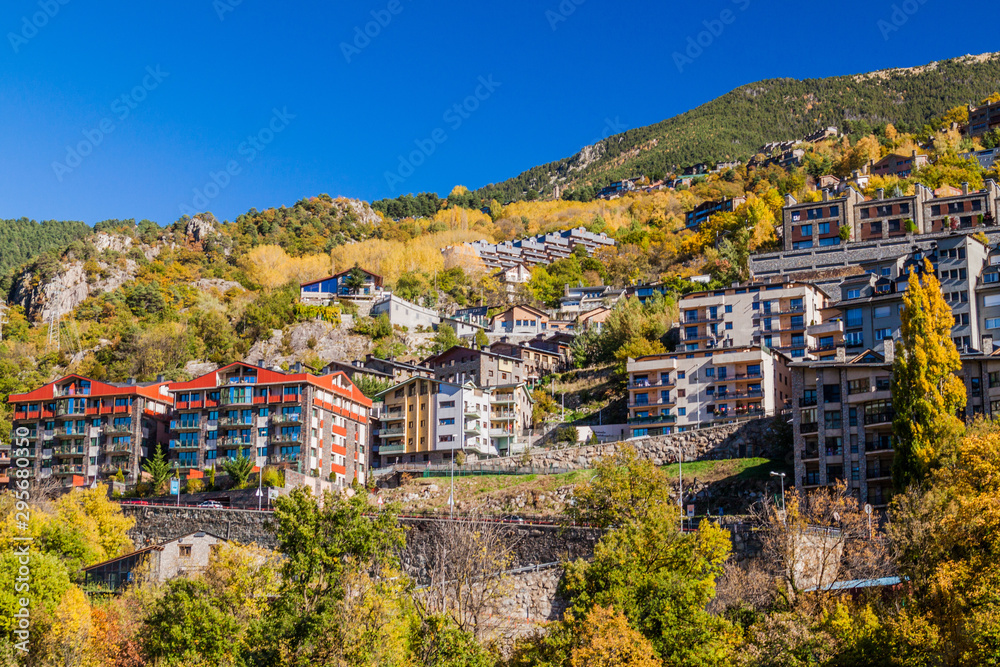 Buildings of Escaldes-Engordany town, Andorra