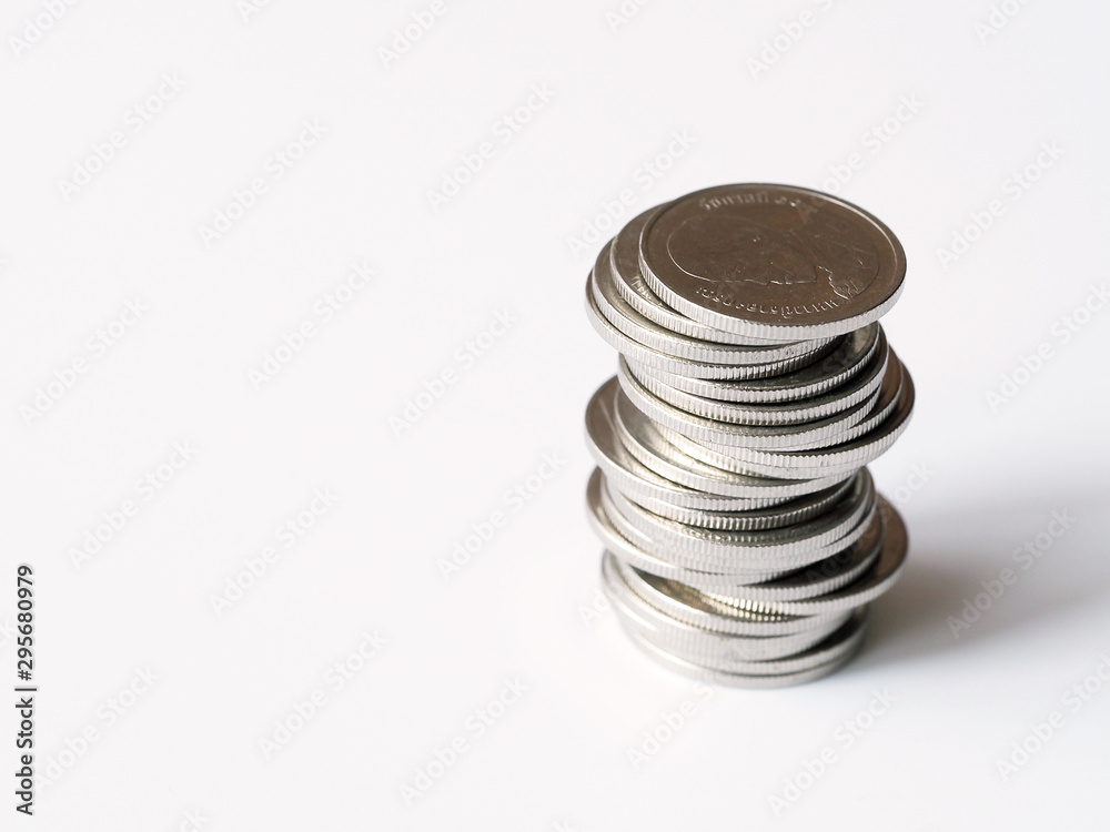 stack of money, rows of coins for finance and banking concept stack of money, rows of coins for finance and banking concept