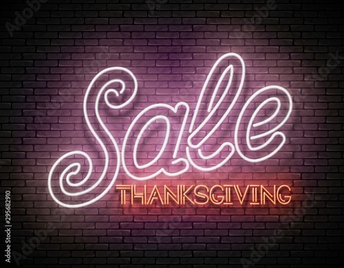 Glow Greeting Card with Thanksgiving Sale Inscription