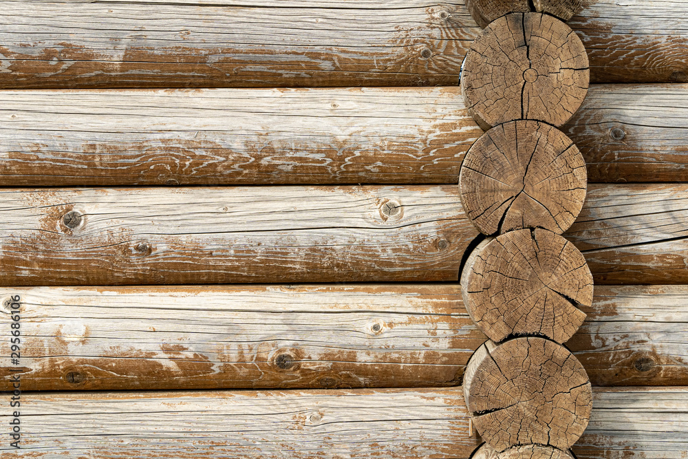 log wall. light wooden wall. environmentally friendly house. wooden blockhouse. wood fibers. logs. fresh wood wall. log cut. rustic wooden cabin. tree knots. hardwood. copy space. wood texture log wall. light wooden wall. environmentally friendly house. wooden blockhouse. wood fibers. logs. fresh wood wall. log cut. rustic wooden cabin. tree knots. hardwood. copy space. wood texture