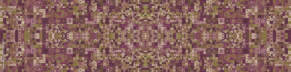 Fototapeta premium Abstract Symbols Random Distributed Pattern Computational Generative Art background illustration