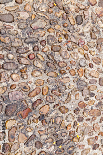 Background of a path made of pebbles