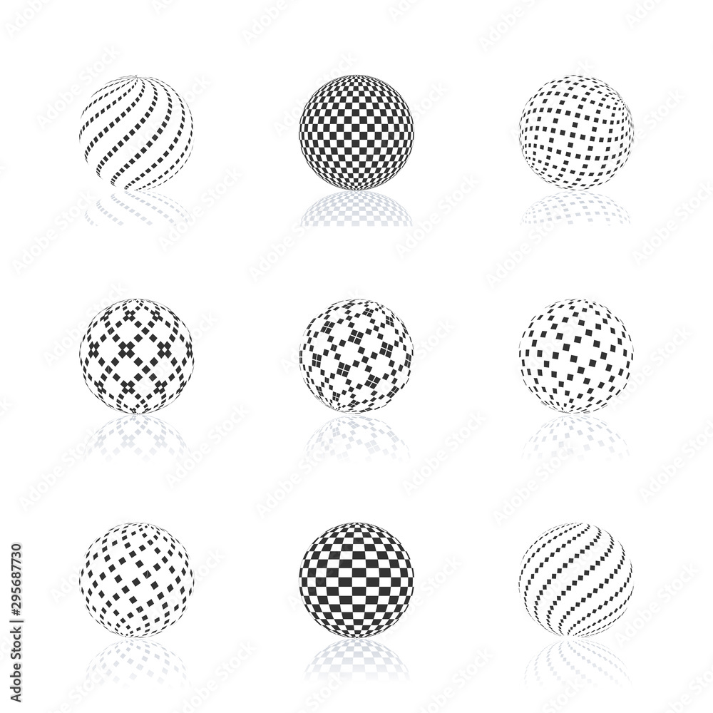 Sphere with halftone fill, vector illustration. Sphere with halftone fill, vector illustration.