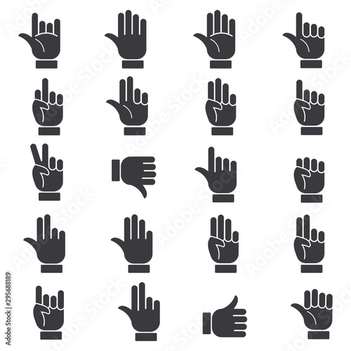 hand icon isolated sign symbol vector illustration  different hands  gestures  signals and signs.