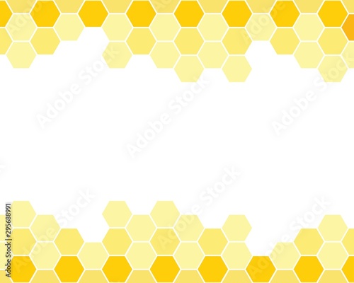 yellow honeycomb background. honeycomb pattern. Hexagon abstract background vector design. photo