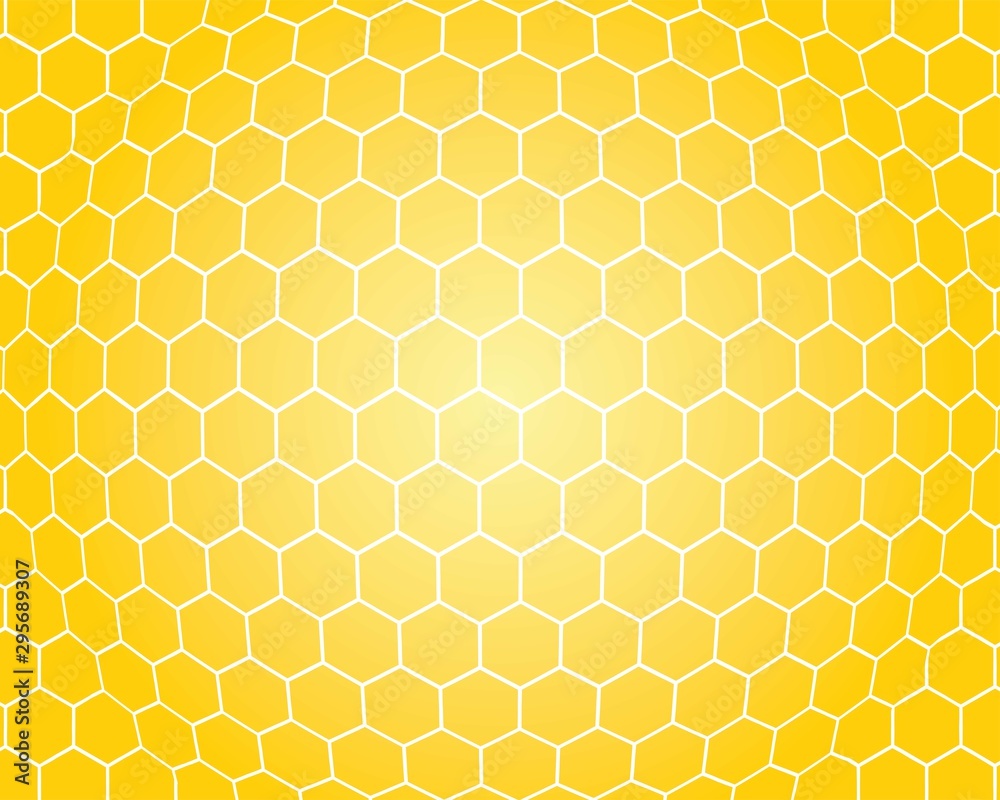 yellow honeycomb background. honeycomb pattern. Hexagon abstract background vector design.
