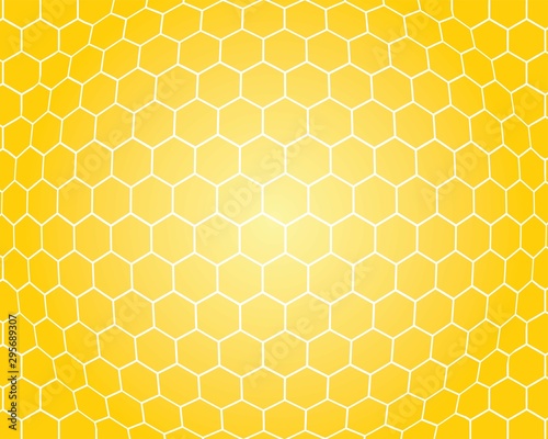 yellow honeycomb background. honeycomb pattern. Hexagon abstract background vector design.