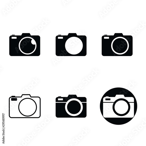 camera logo vector icon set
