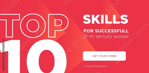 Top 10 rating banner design template. Modern Vector layout