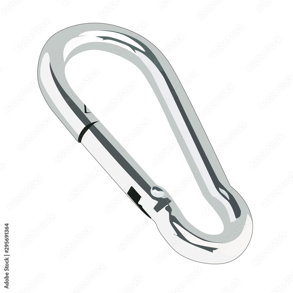 Carabiner realistic vector illustration isolated Carabiner realistic vector illustration isolated