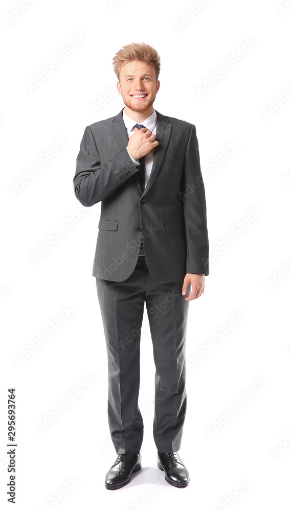 Portrait of handsome businessman on white background Portrait of handsome businessman on white background