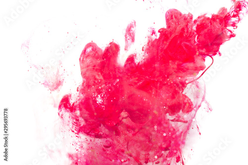 paint in water. ink explosions in water red paint © Alex