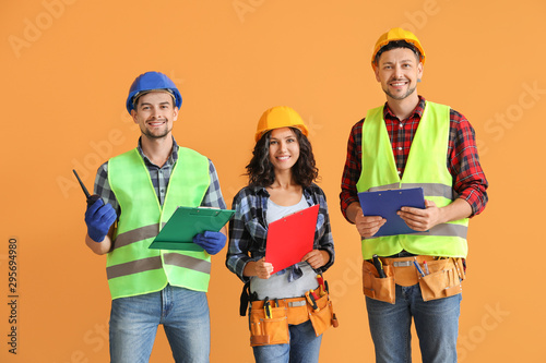 Portrait of architects on c...