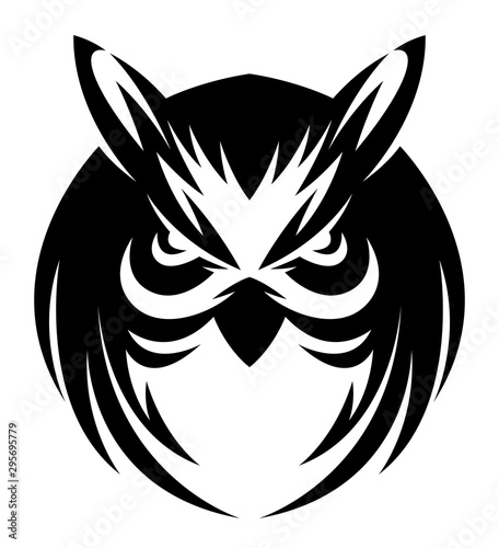 Owl logo on a white background