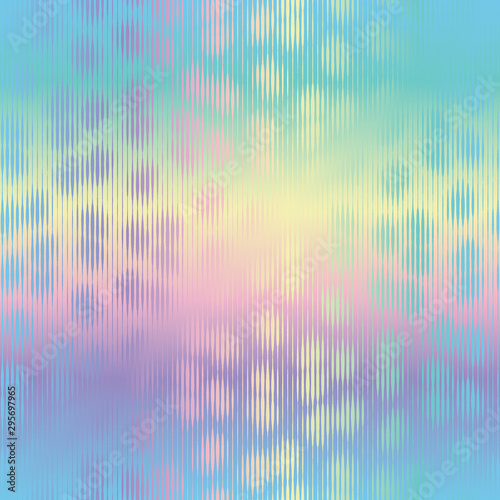 Striped variegated bleed ink holographic pearlescent opalescent geometric seamless repeat vector pattern swatch.